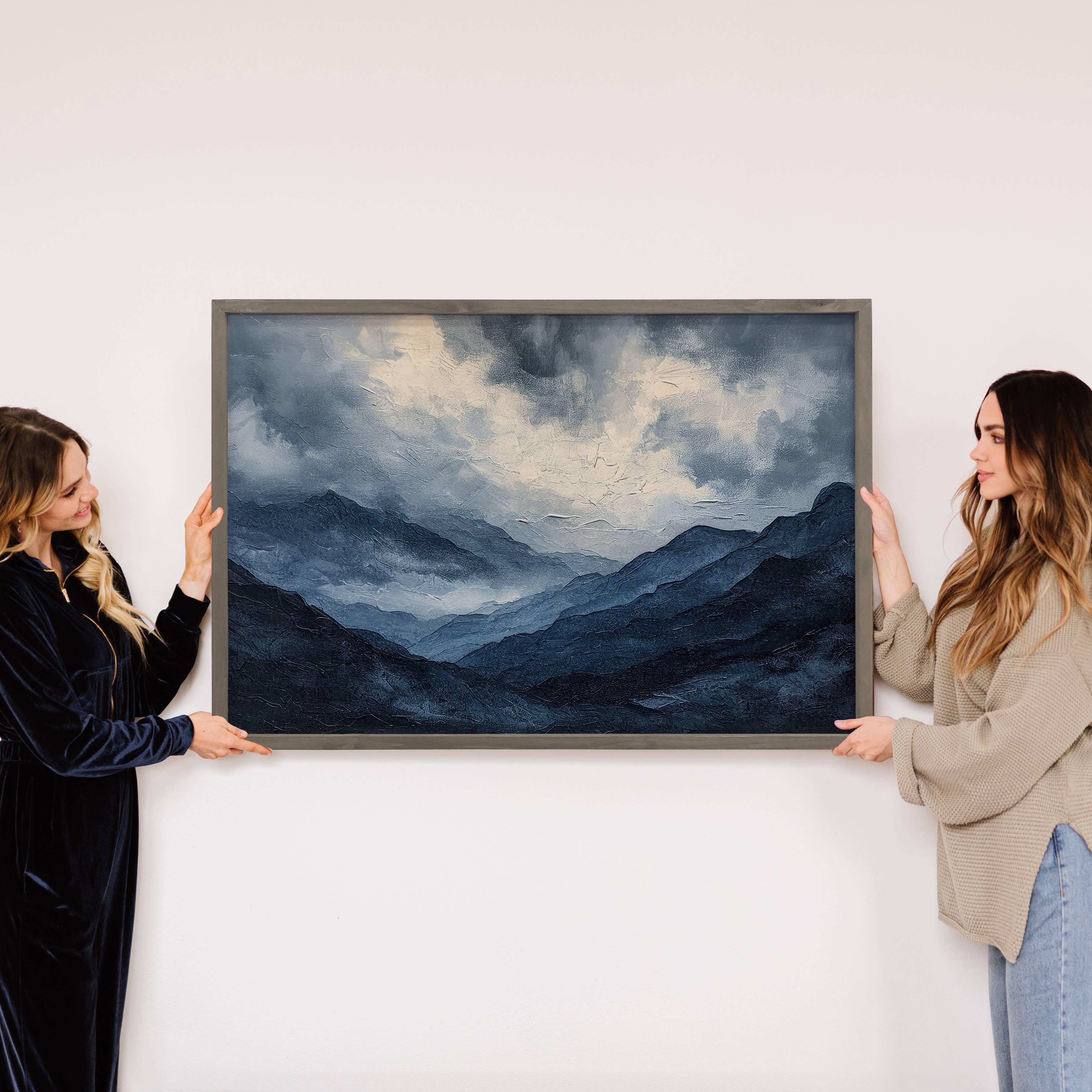 Storm Mountain - Mountain Landscape Canvas Art - Wood Framed