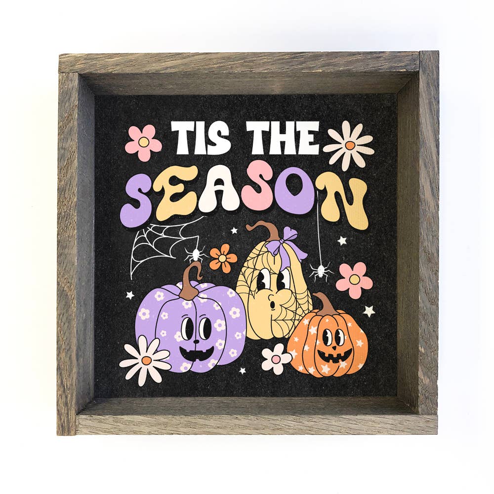 Tis The Season Halloween - Halloween Canvas Art - Wood Frame