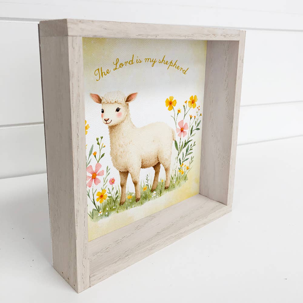 The Lord is My Shepherd Sheep - Cute Sheep Canvas Art