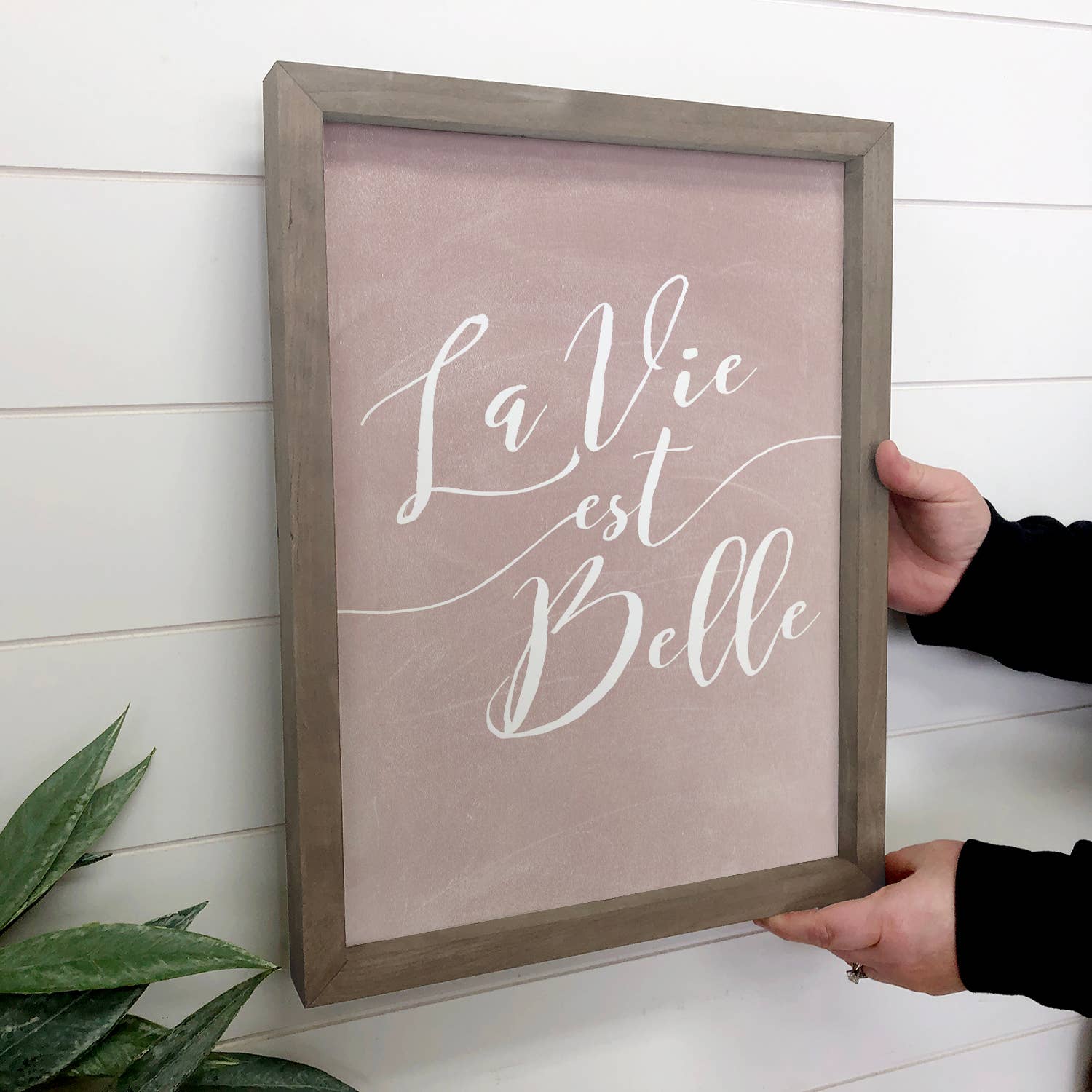 La Vie Est Belle Life is Beautiful - Canvas Word Art