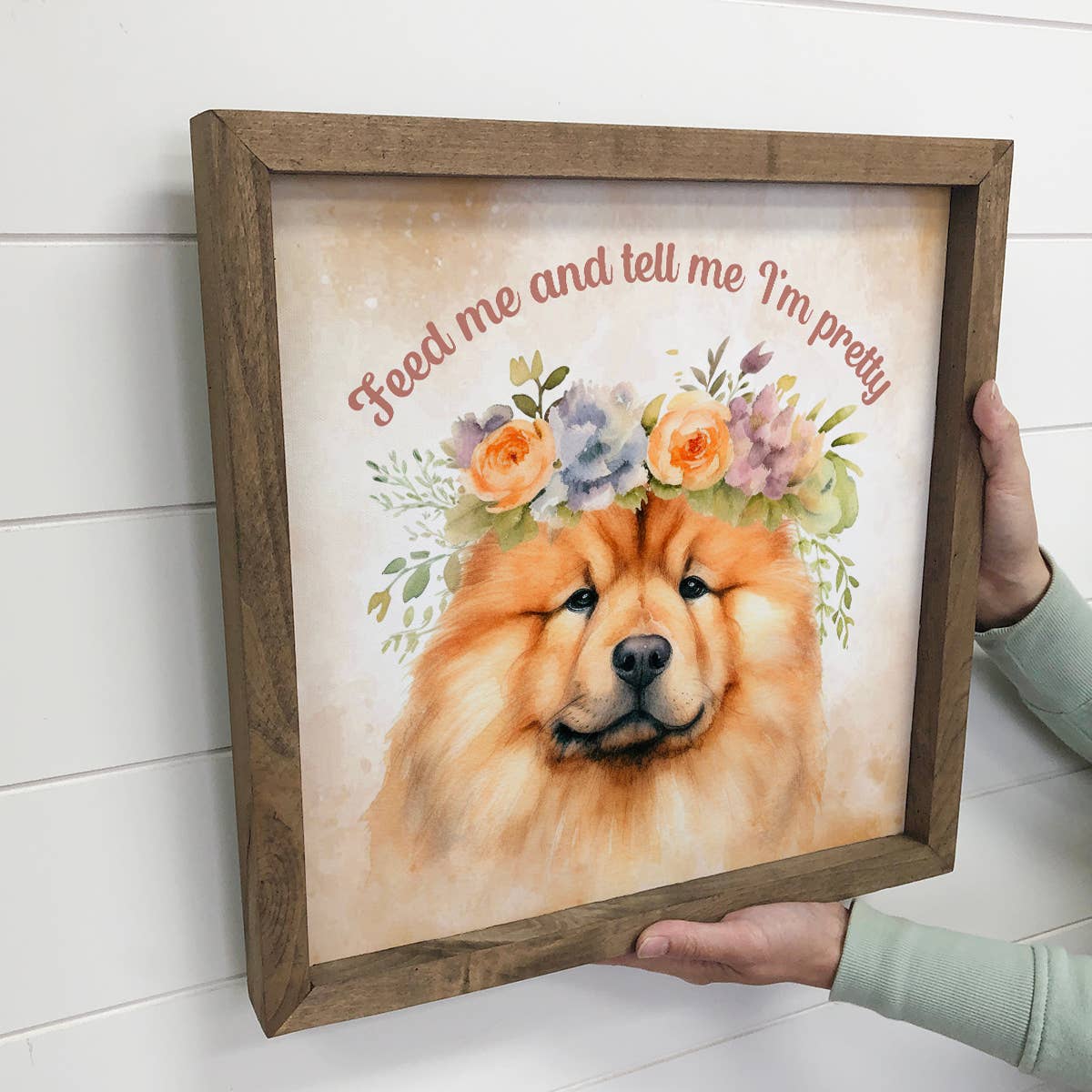 Chow Chow Wall Art - Feed Me & Tell Me I'm Pretty - Framed