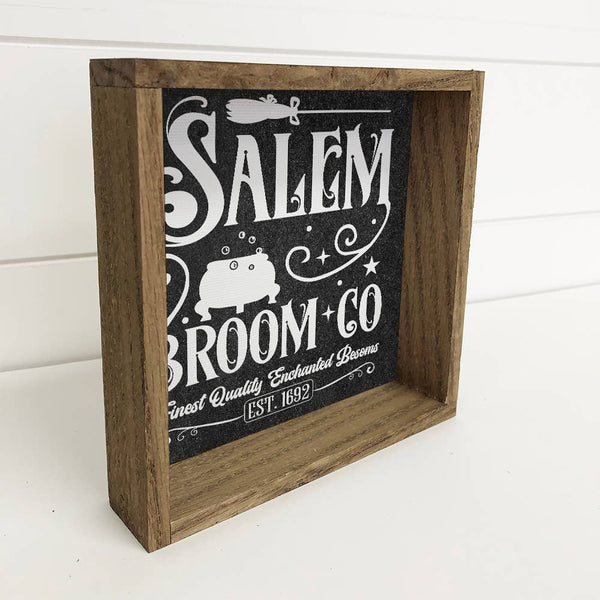 Salem Broom Parking - Wood Sign for Halloween