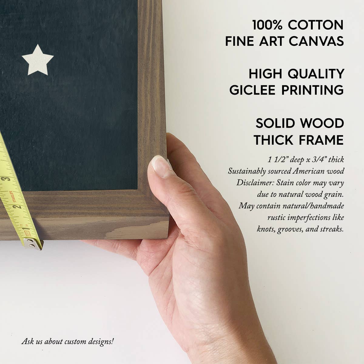 Look At The Stars - Canvas Word Art - Wood Framed Wall Art