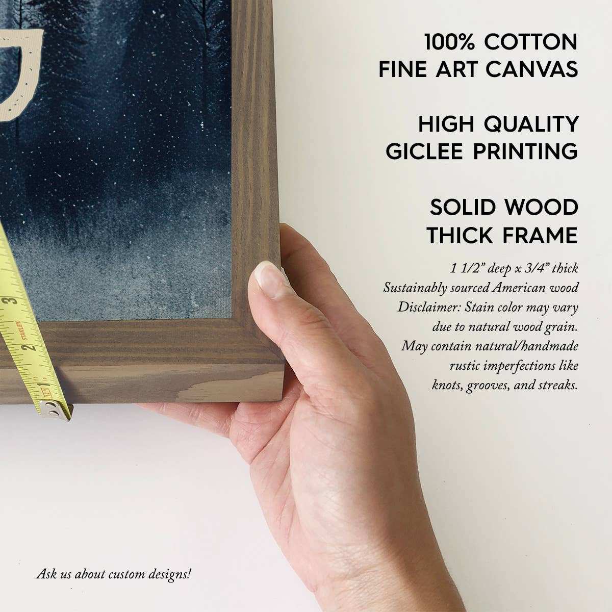 Mod Mountains Custom - Custom Sign Canvas Art - Wood Framed