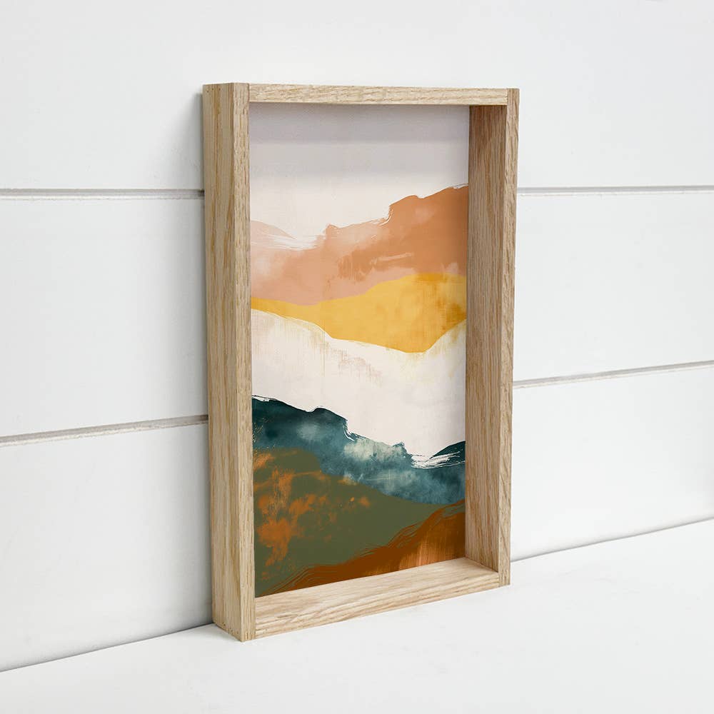 Rising Ridge Landscape - Nature Canvas Art - Wood Framed