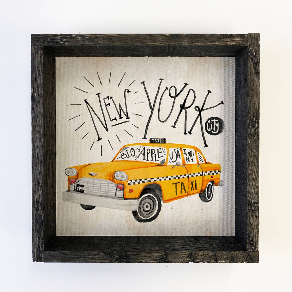 New York Yellow Tax Small Home Decor Shelf Sign