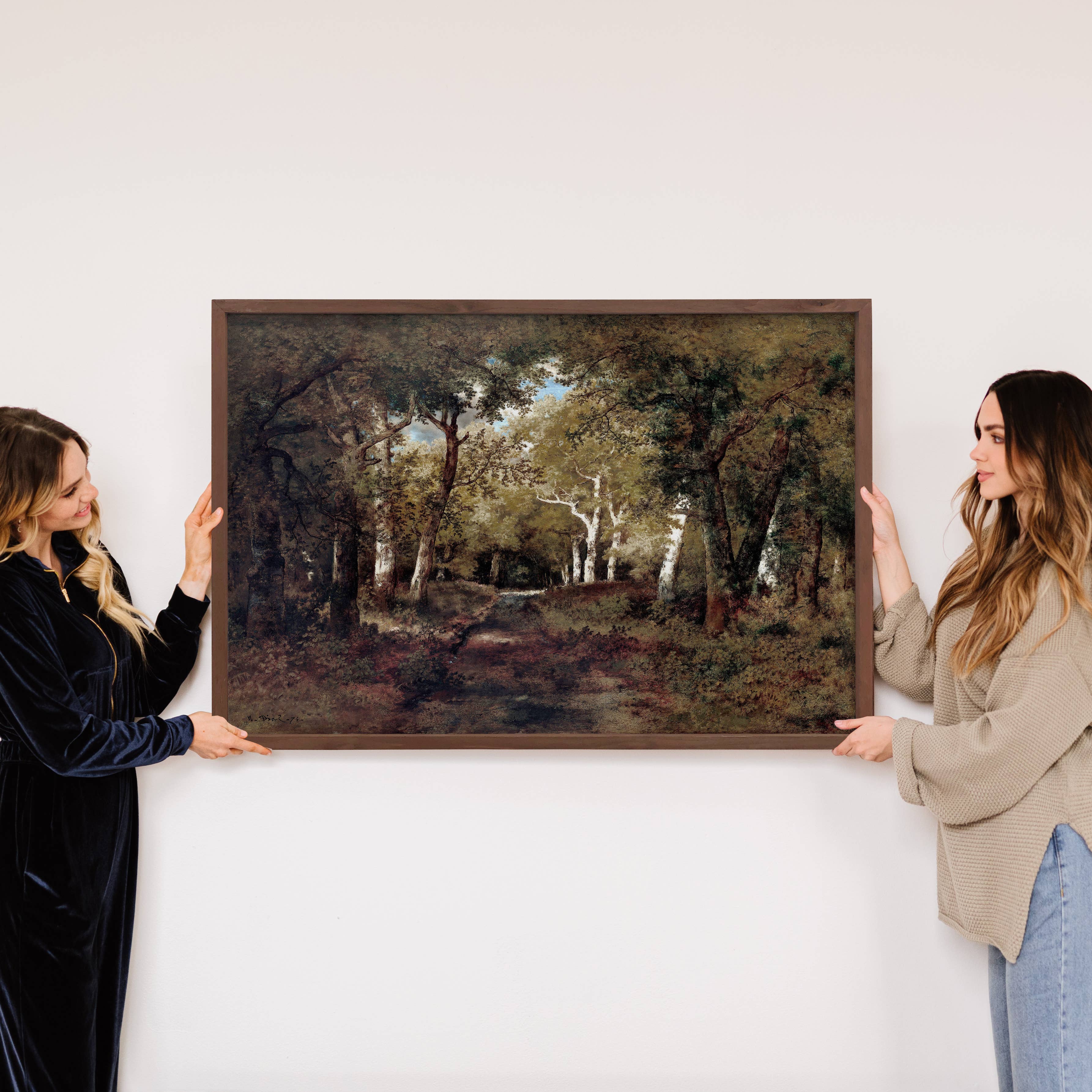 In the Forest - Framed Nature Canvas Art - Cabin Wall Decor