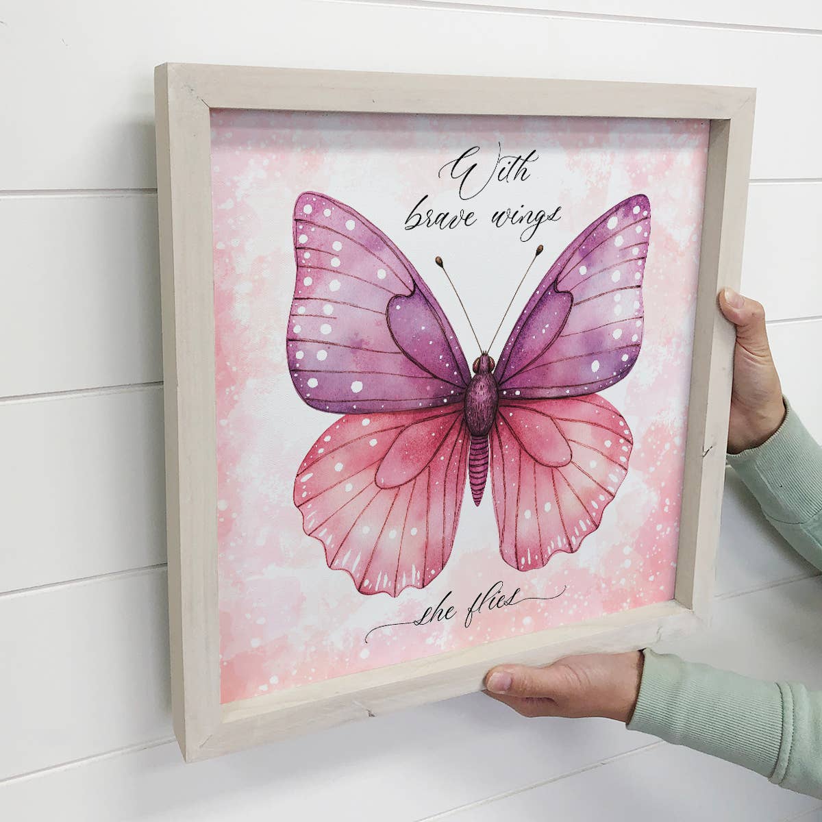 Butterfly With Brave Wings She Flies - Butterfly Canvas Art