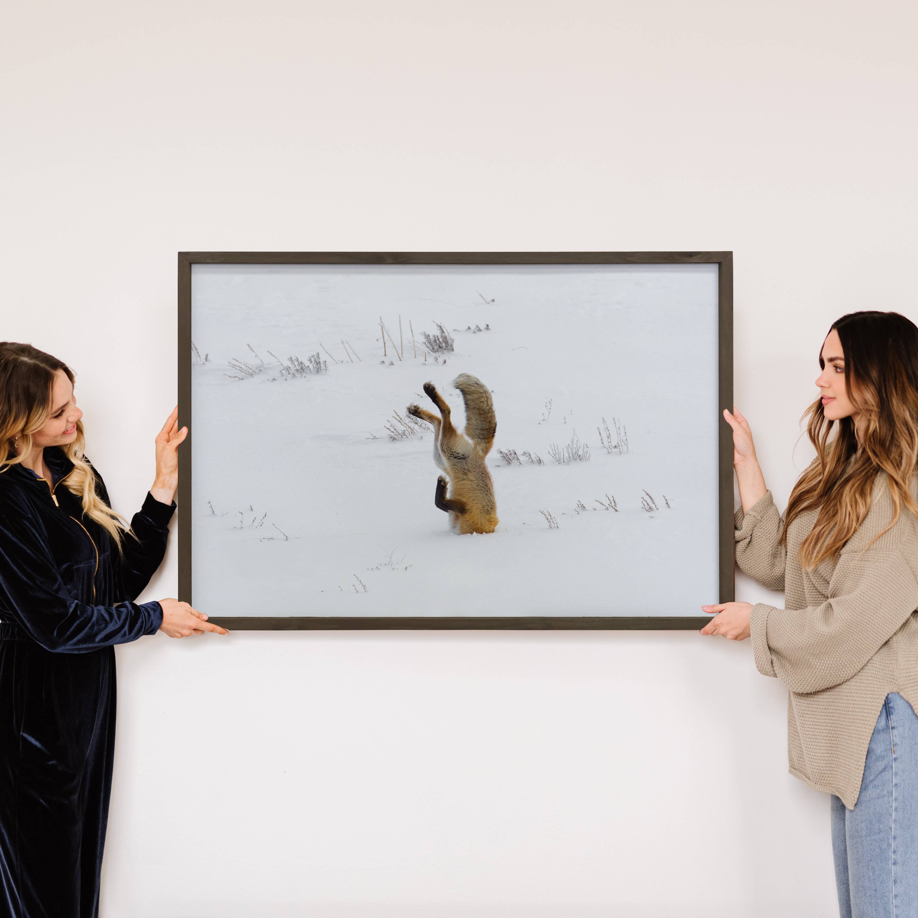 Hunting Fox II - Framed Wildlife Photograph - Cabin Wall Art