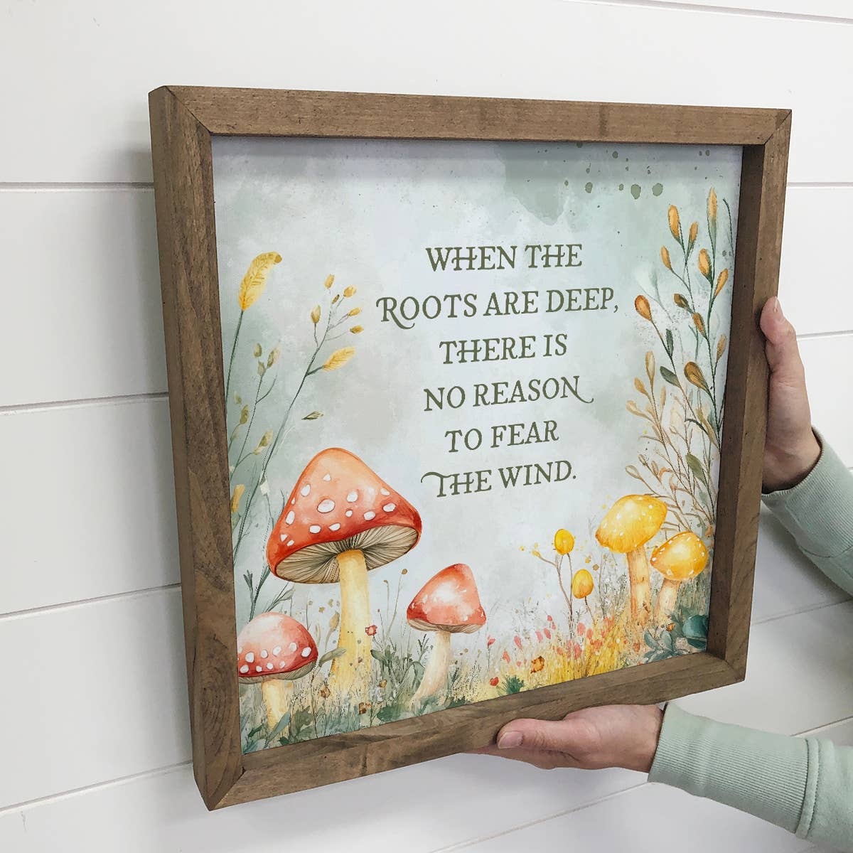 Mushrooms When the Roots are Deep - Mushroom Canvas Artwork