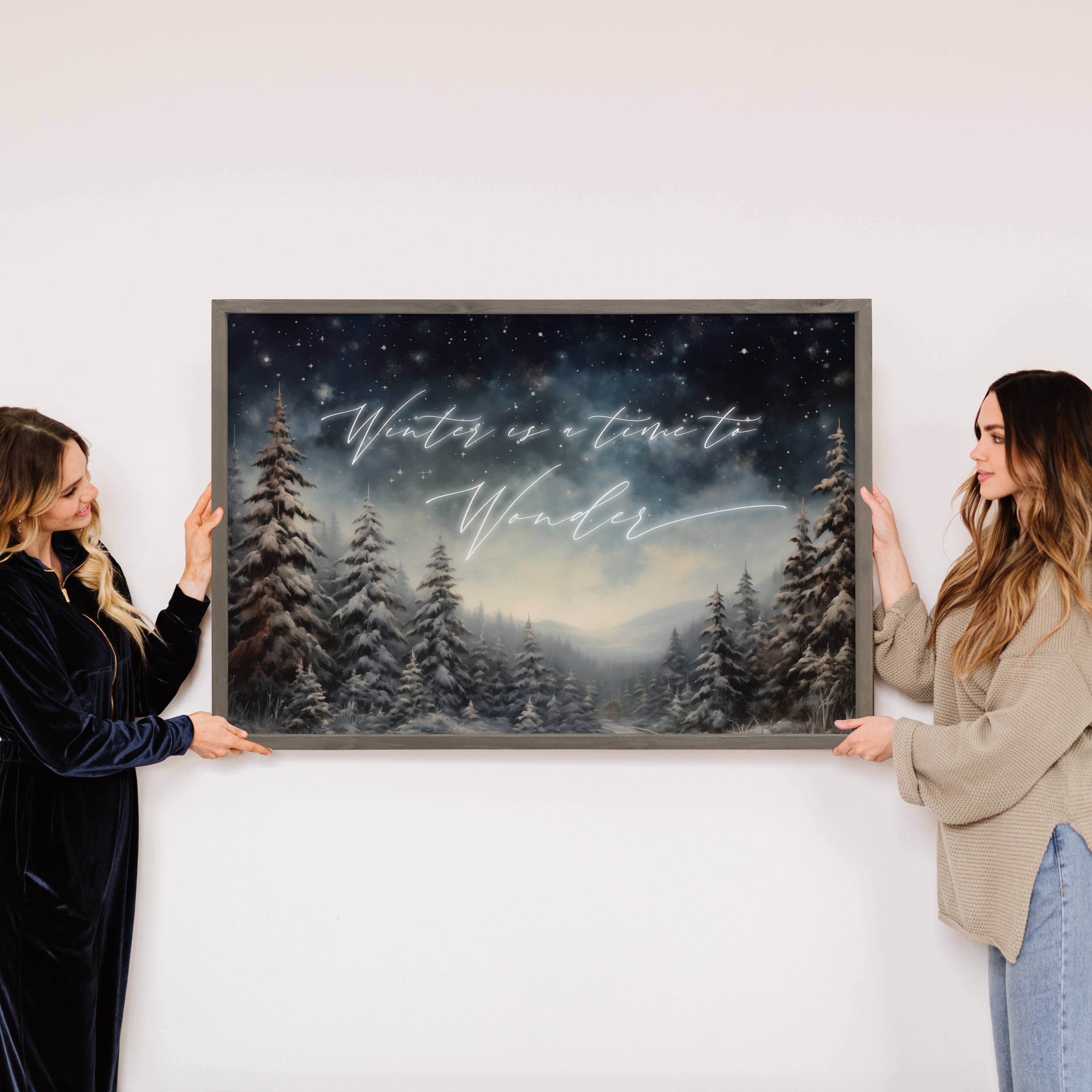 Winter is a Time for Wonder - Winter Canvas Art - Wood Frame
