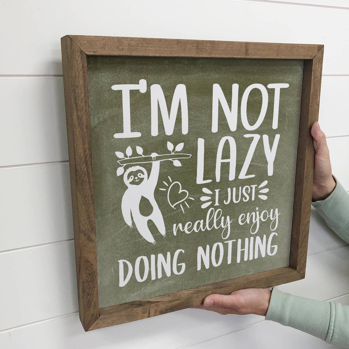 Funny Home Decor- Sloth Doing Nothing Canvas Wall Art