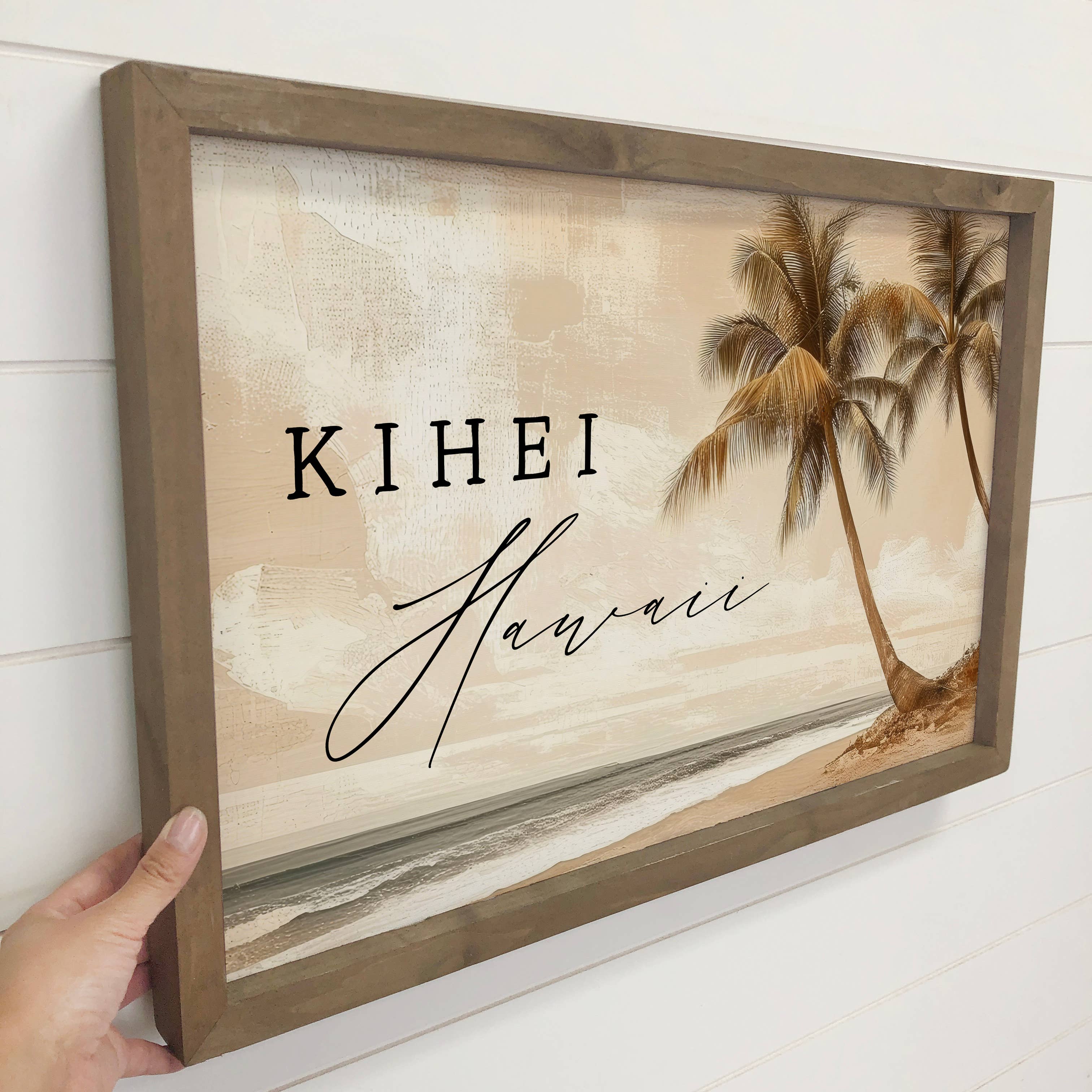 Palm Trees Vintage Kihei Hawaii - Custom Palm Tree Wall Art