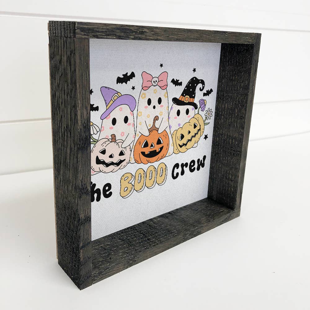 The Boo Crew - Halloween Canvas Art - Wood Framed Wall Art