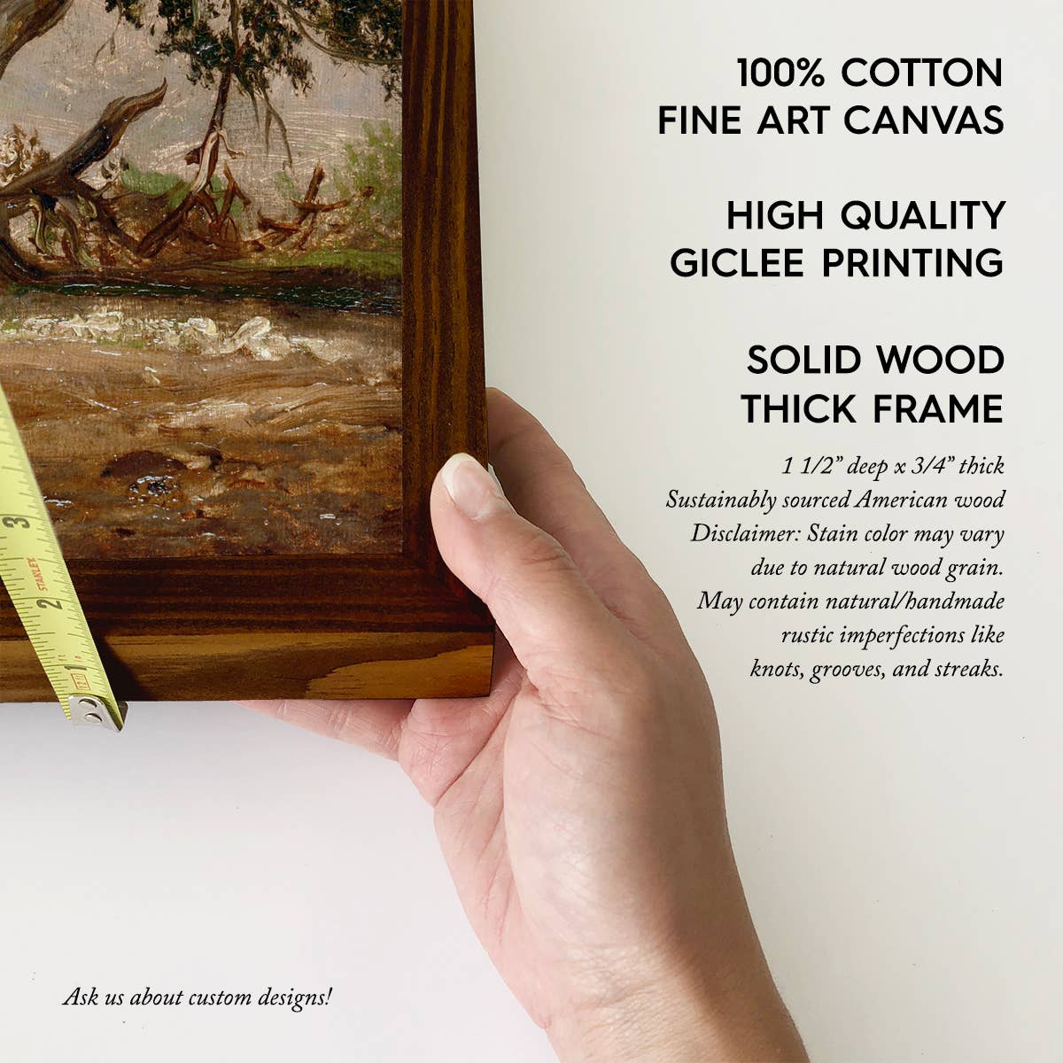 Old Giant Oak Tree - Nature Canvas Art - Wood Framed Artwork