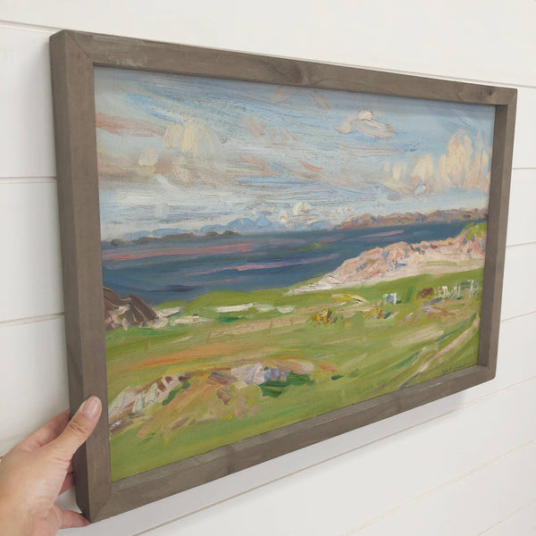 Iona Island - Island Landscape Canvas Art - Wood Framed Art