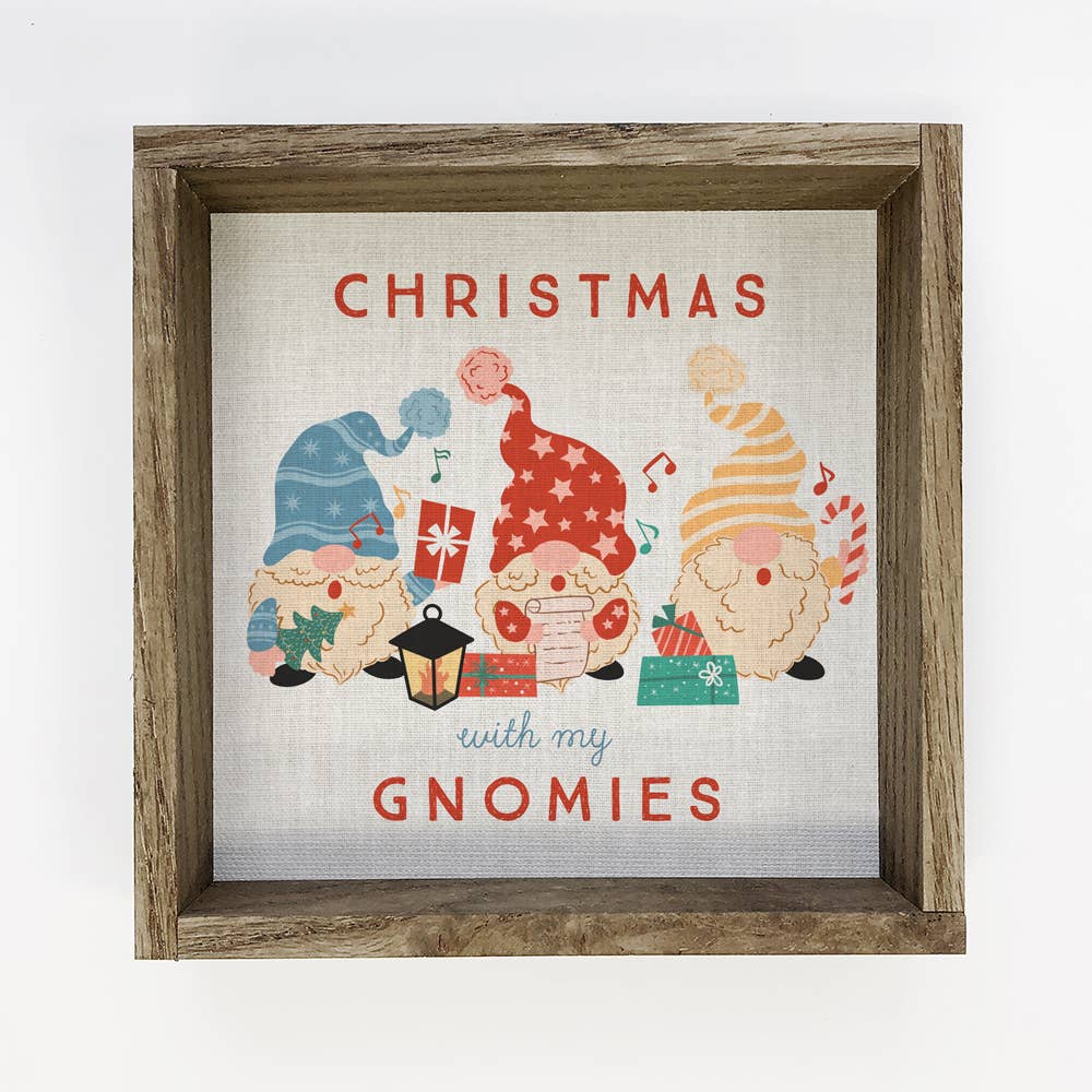 Christmas with My Gnomies - Cute Christmas Canvas Art