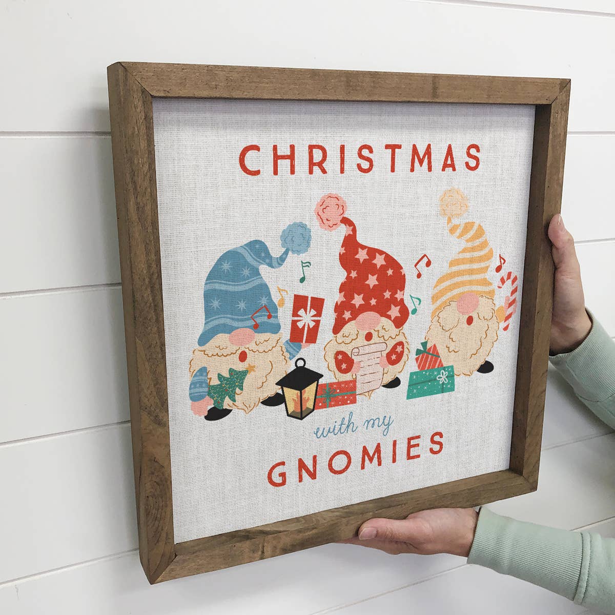 Christmas with My Gnomies - Cute Christmas Canvas Art