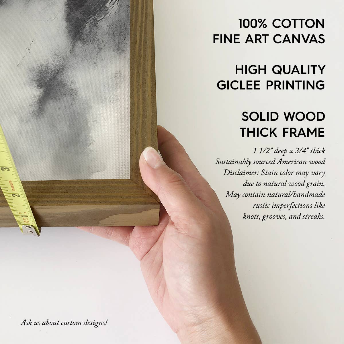 Monochromatic Mountain Ridge - Nature Canvas Art - Framed