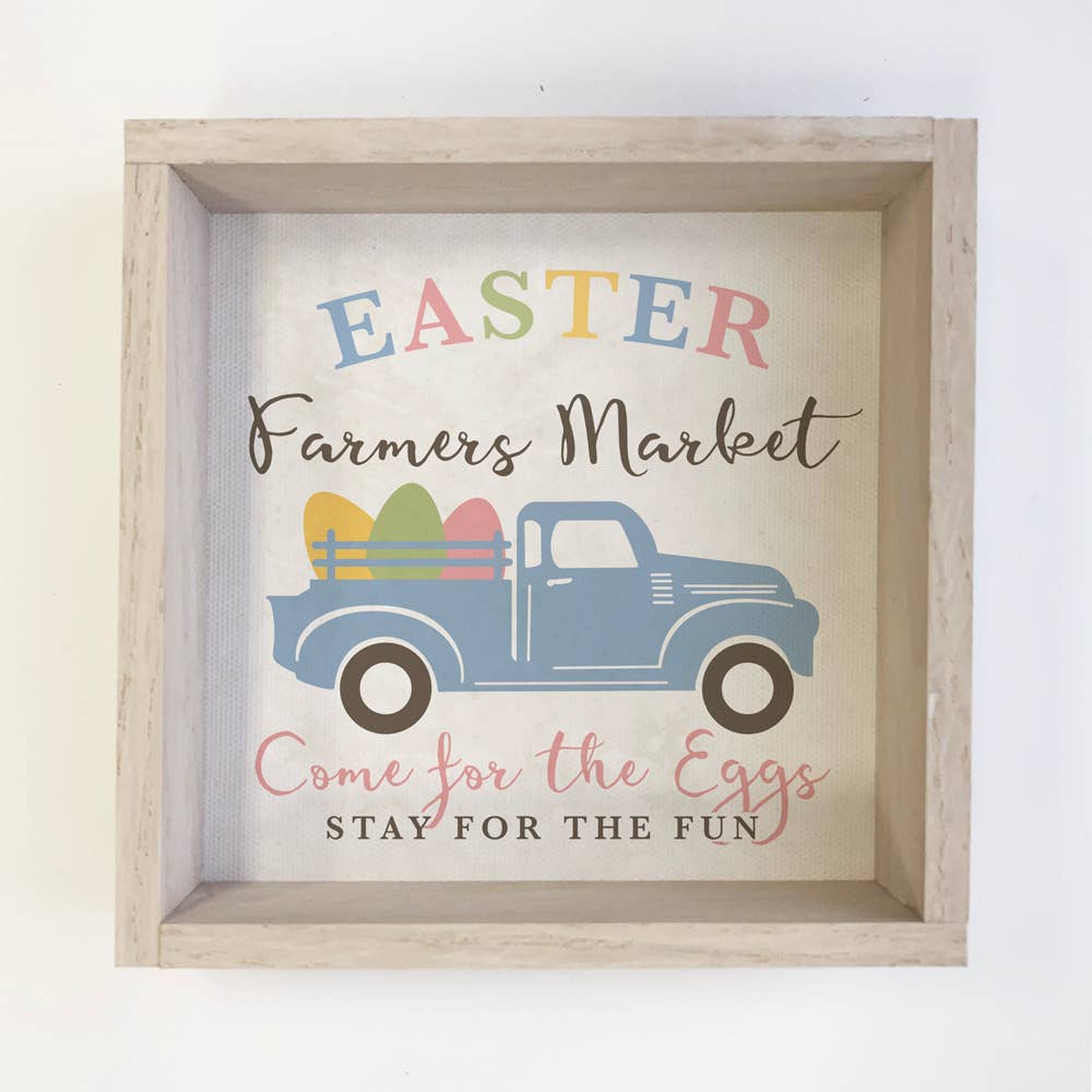 Holiday Truck- Easter Farmers Market Sign- Easter Eggs