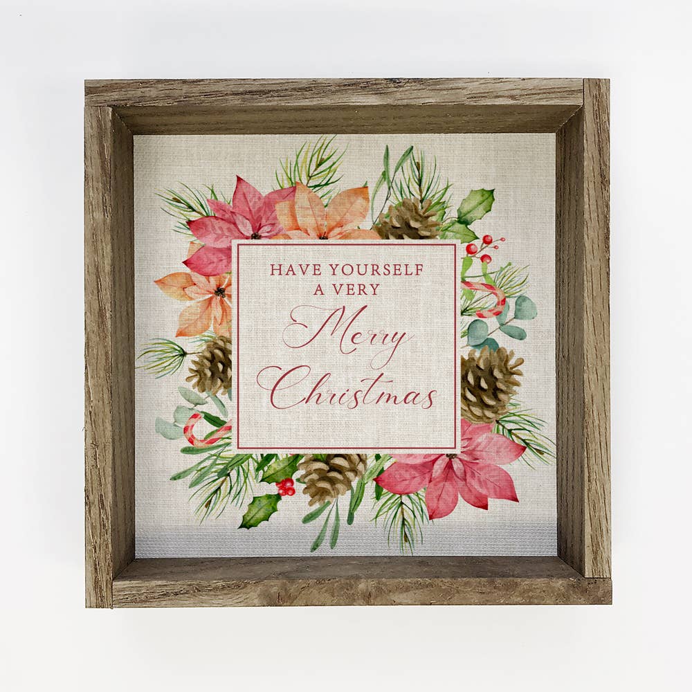 Have Yourself a Very Merry Christmas - Christmas Canvas Art