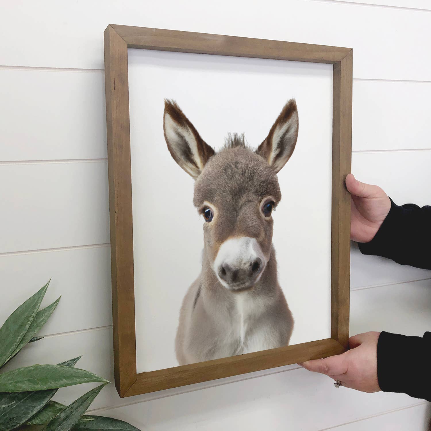 Baby Donkey Wood Farmhouse Sign Cute Animal Wall Art