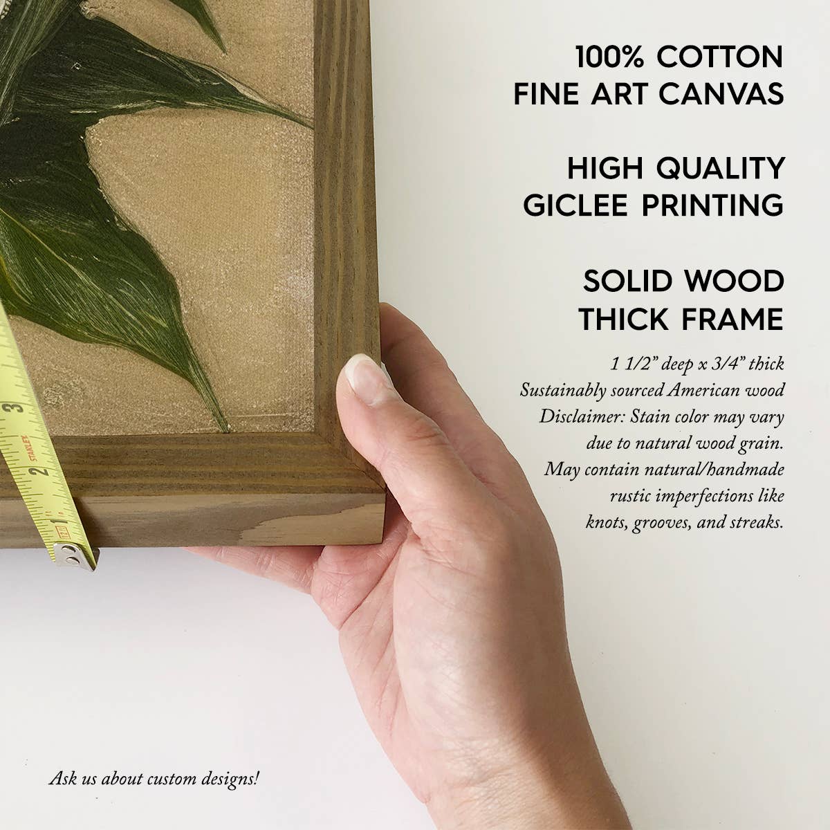 White Cream Peonies Wall Art Print with Wood Frame