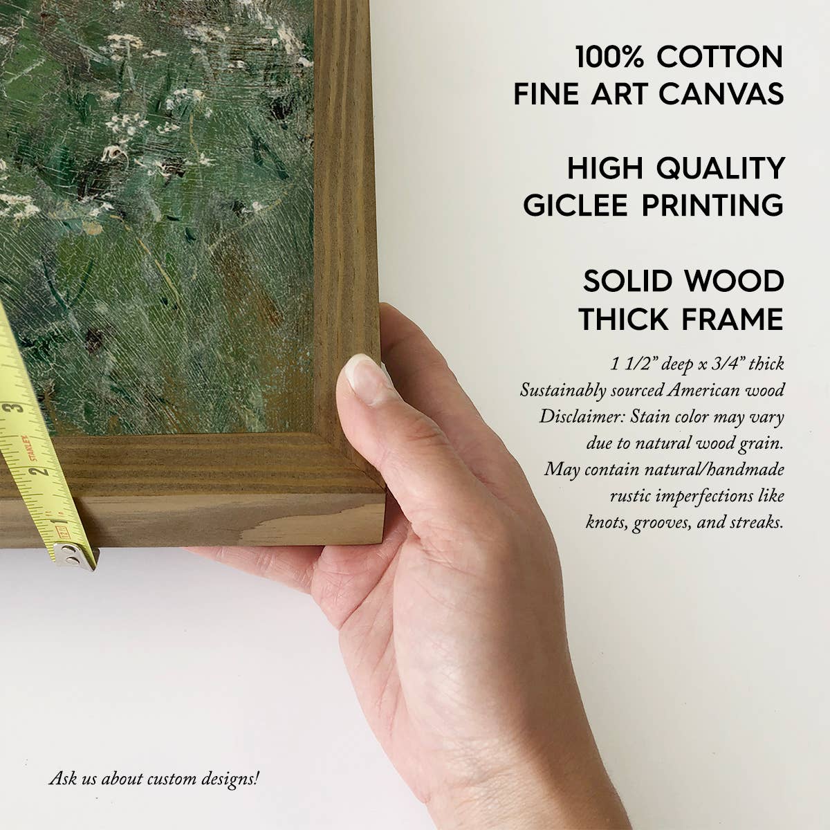 Flowers in the Wild - Flower Canvas Art - Wood Framed Art