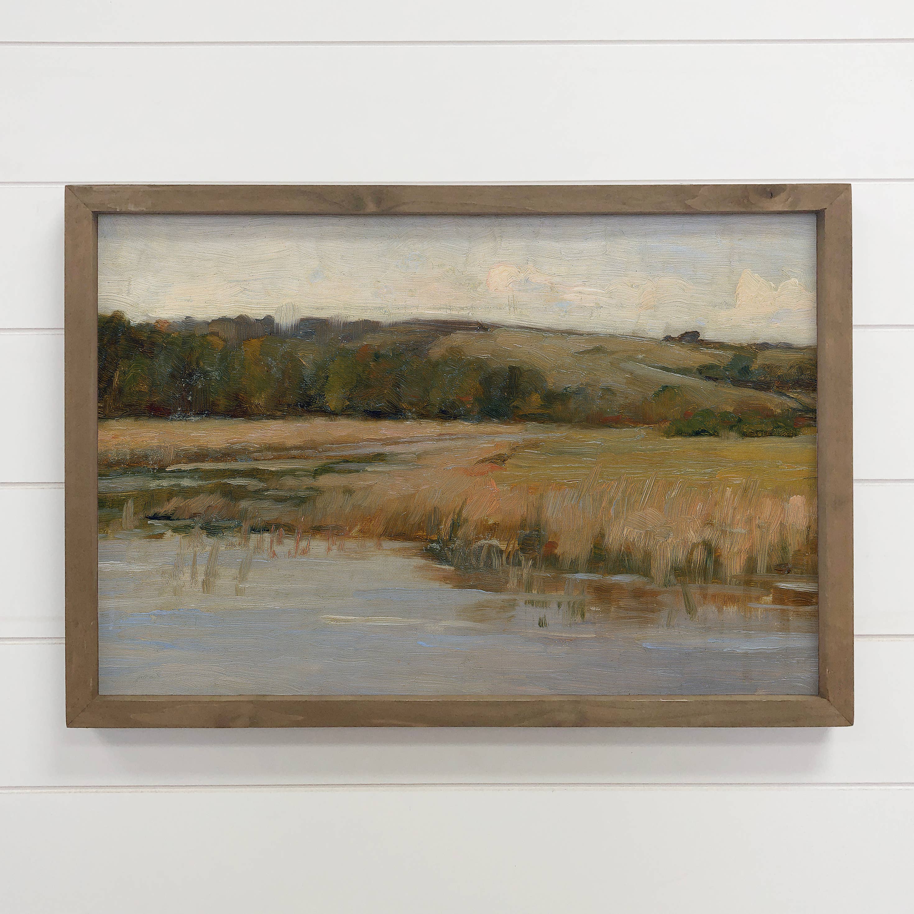 Marshland Landscape - Nature Landscape Canvas Art - Framed