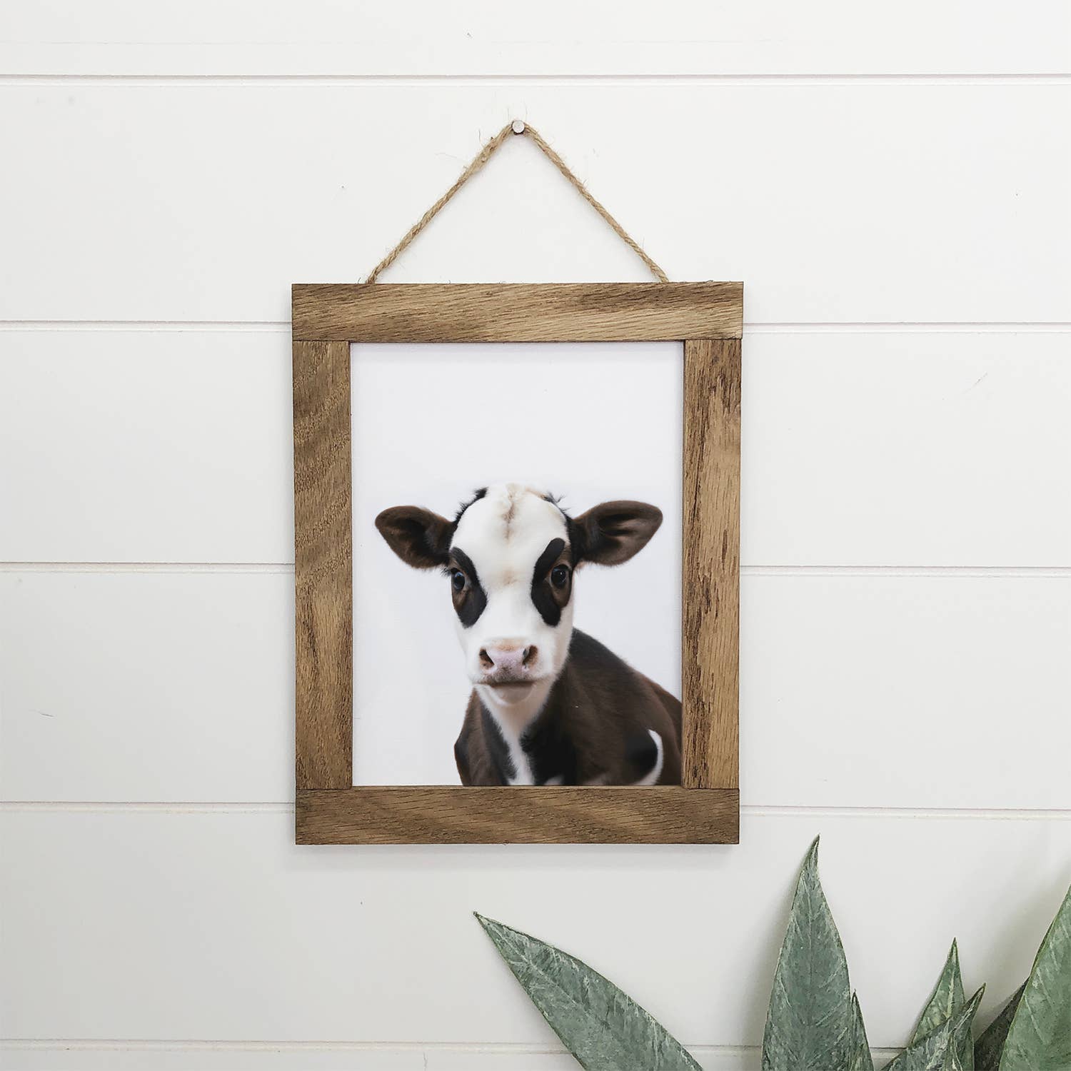 Baby Cow Wood Farmhouse Sign Cute Animal Wall Art