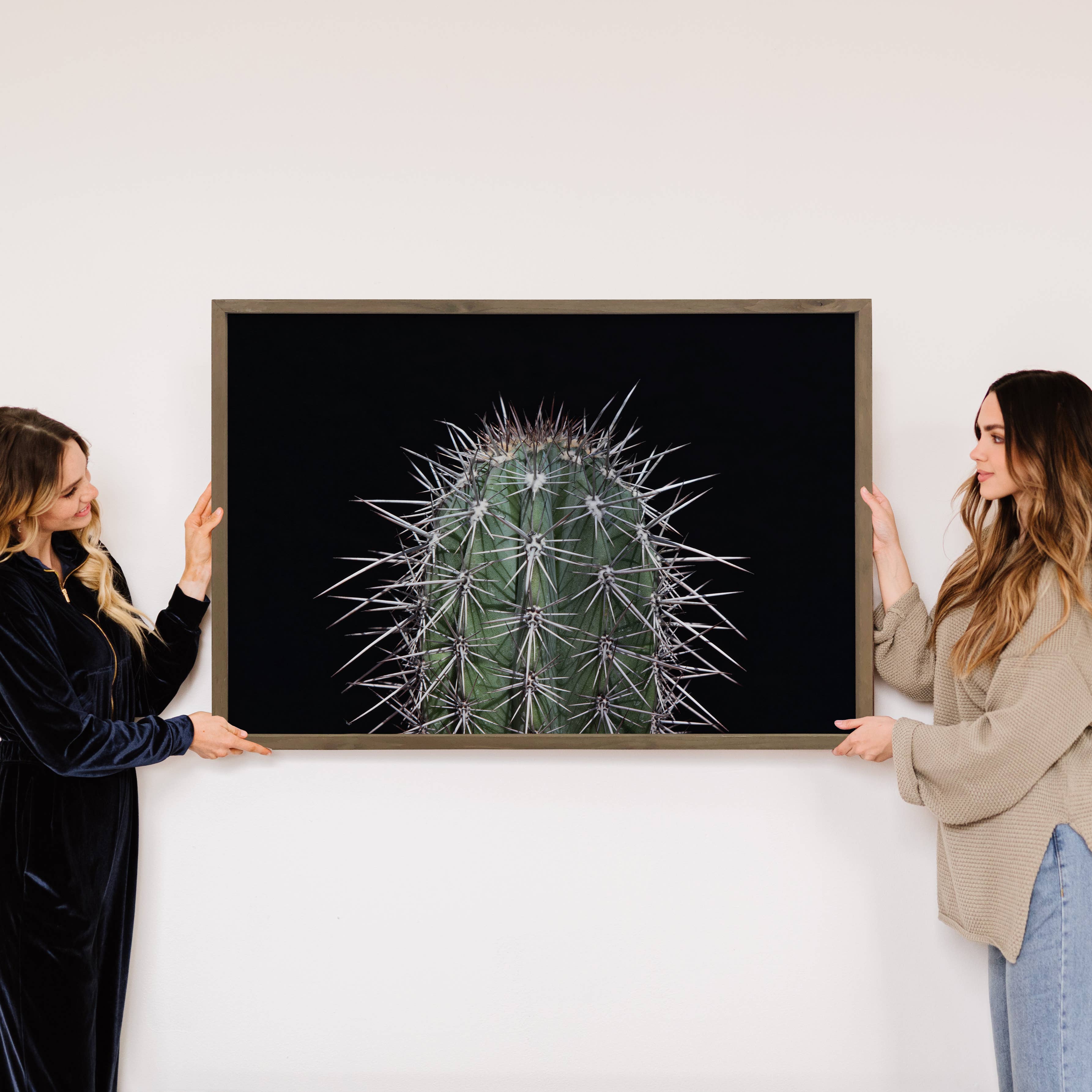 Cactus Spikes - Cactus Canvas Wall Art - Wood Framed Decor