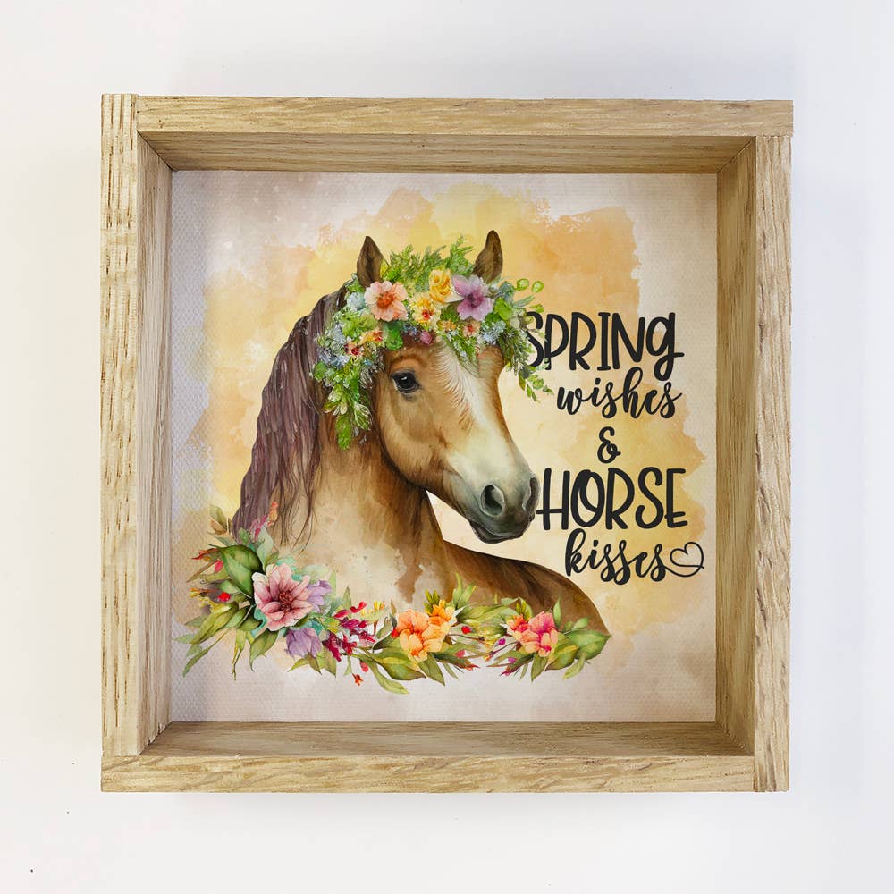 Spring Wishes Horse Kisses - Cute Horse Wall Art - Spring