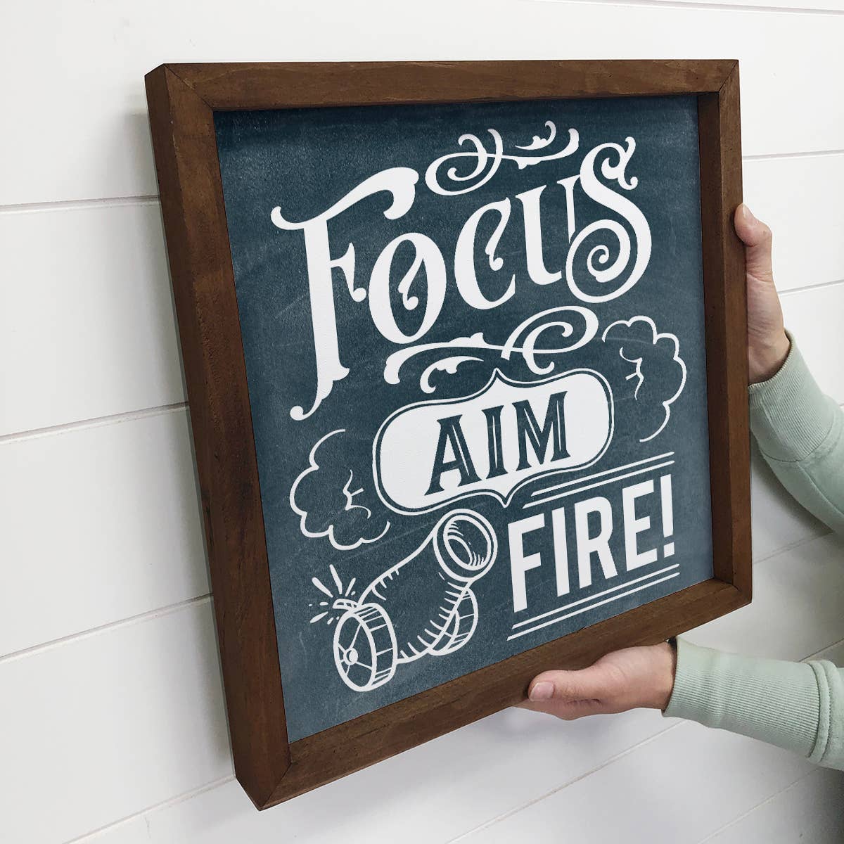 Bathroom Sign - Focus Aim Fire - Funny Bathroom Sign
