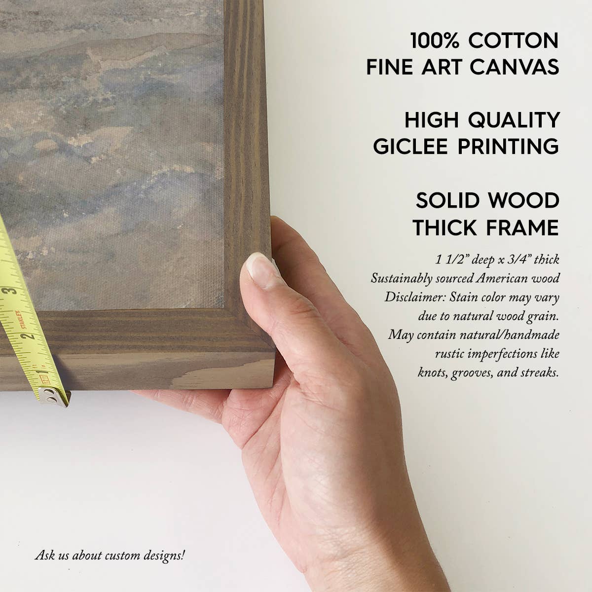 Gray Landscape View - Nature Landscape Canvas Art - Framed