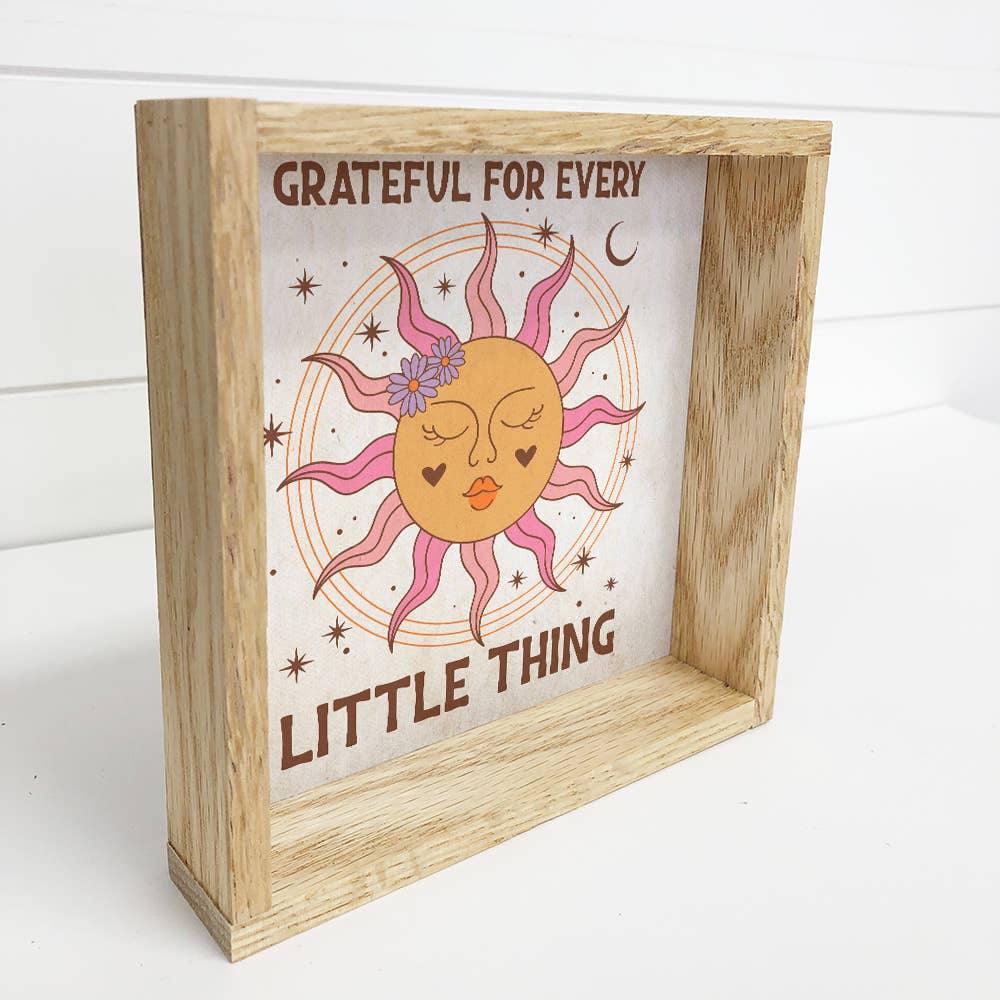 Boho Grateful For Every Little Thing - Boho Canvas Art