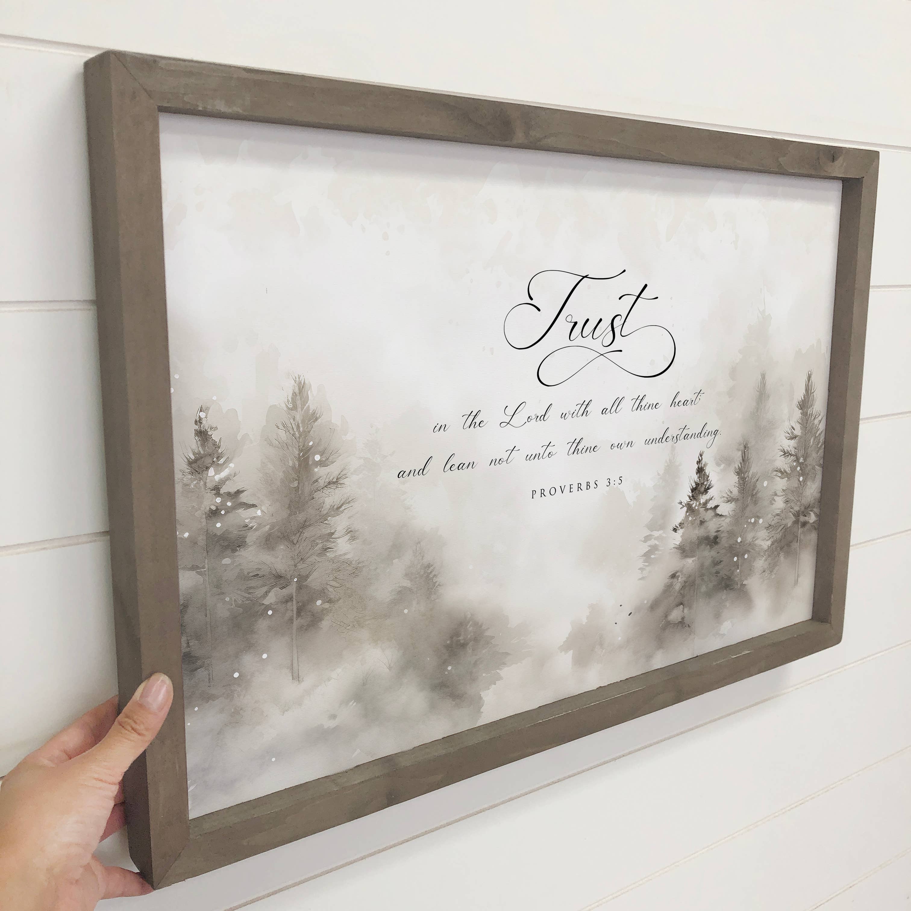 Trust In The Lord - Scripture Canvas Art - Wood Framed Decor