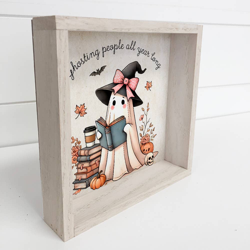 Cute Ghost Books Ghosting People All Year Long - Halloween