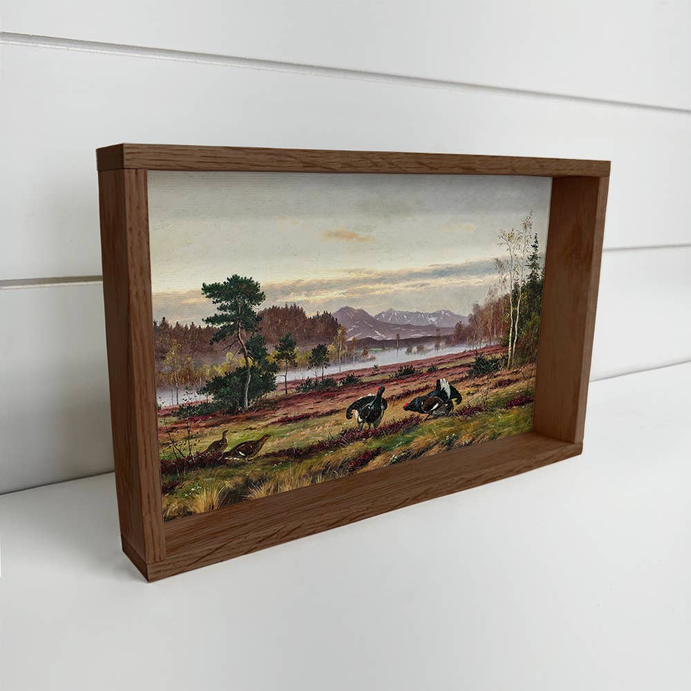 Black Grouse in the Wild - Bird Canvas Art - Wood Framed Art