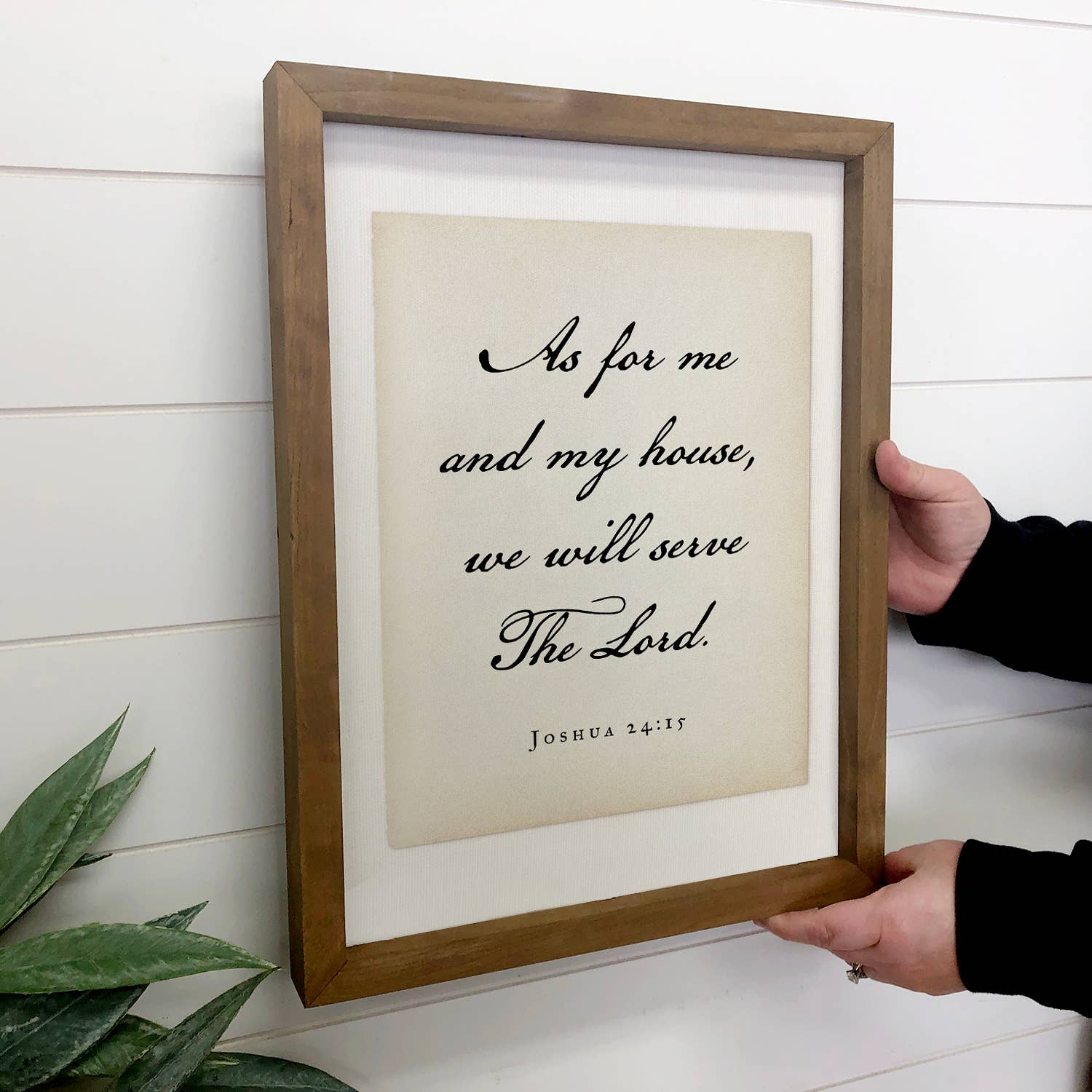 As For Me and My House - Scripture Word Canvas Art - Framed