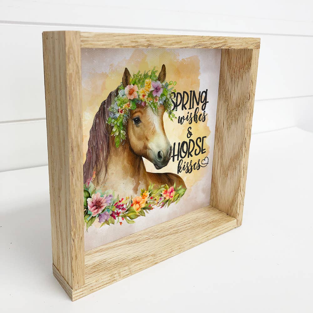 Spring Wishes Horse Kisses - Cute Horse Wall Art - Spring