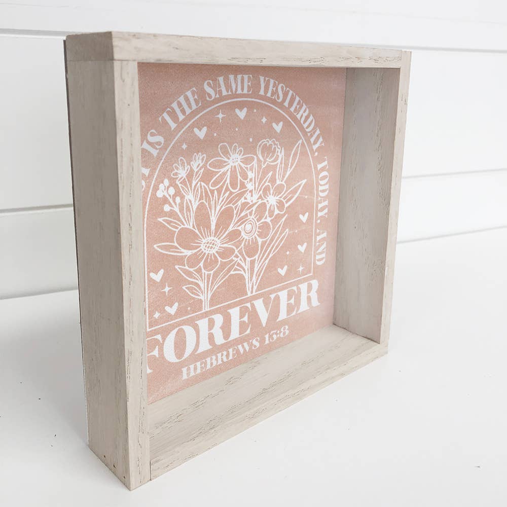 Jesus Christ is the Same - Jesus Word Art - Framed Wall Art