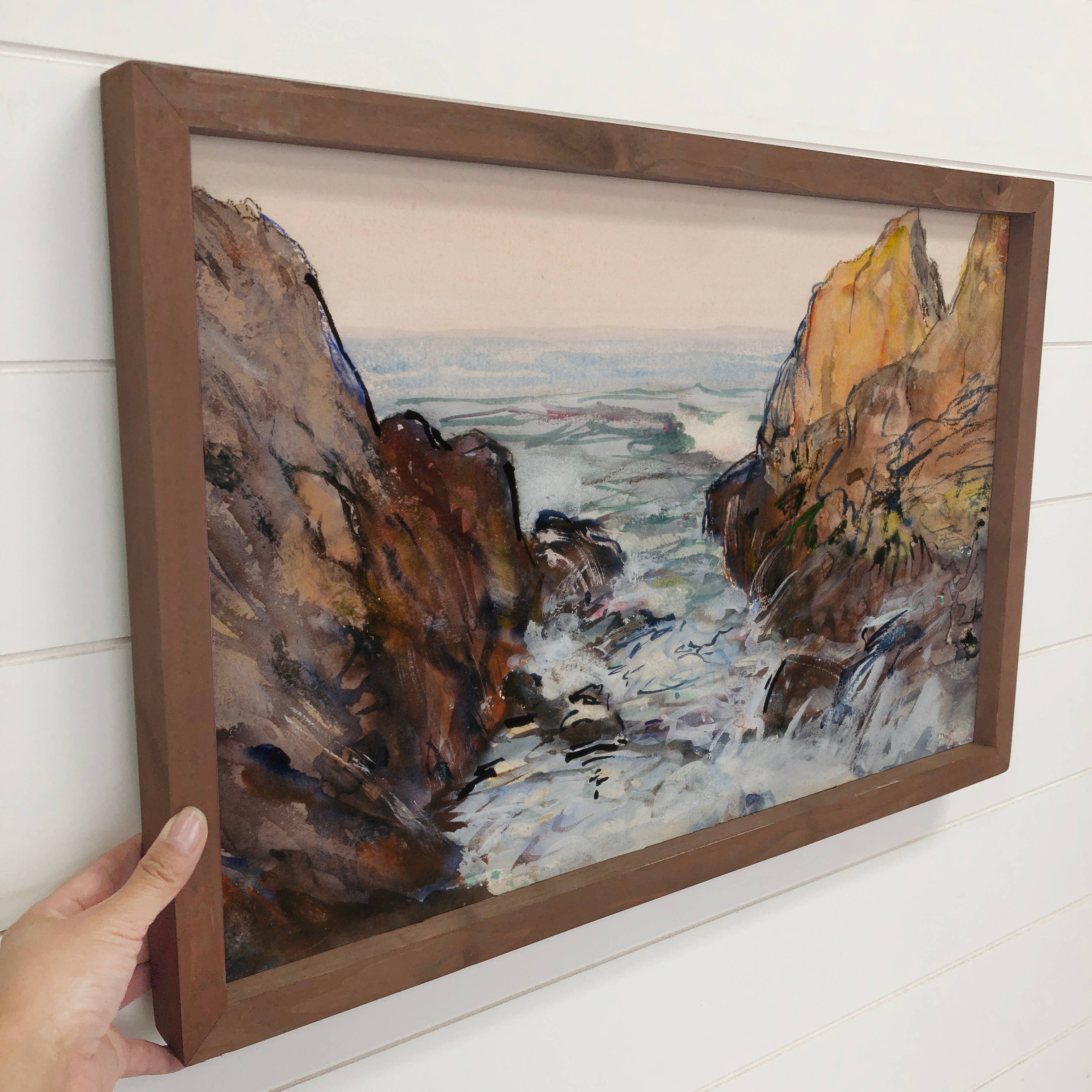 Ocean Inlet - Nature Canvas Art - Wood Framed Wall Art