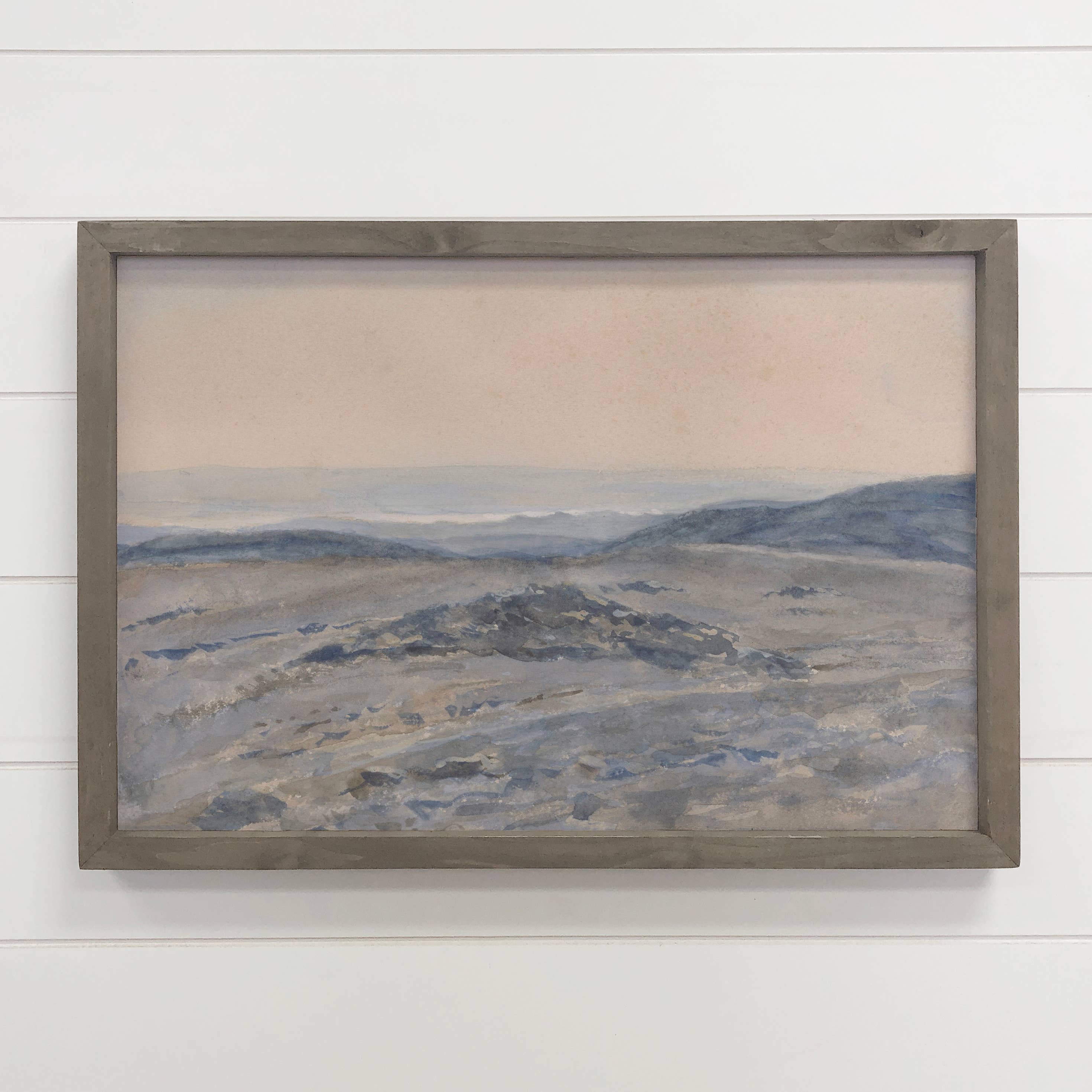 Gray Landscape View - Nature Landscape Canvas Art - Framed