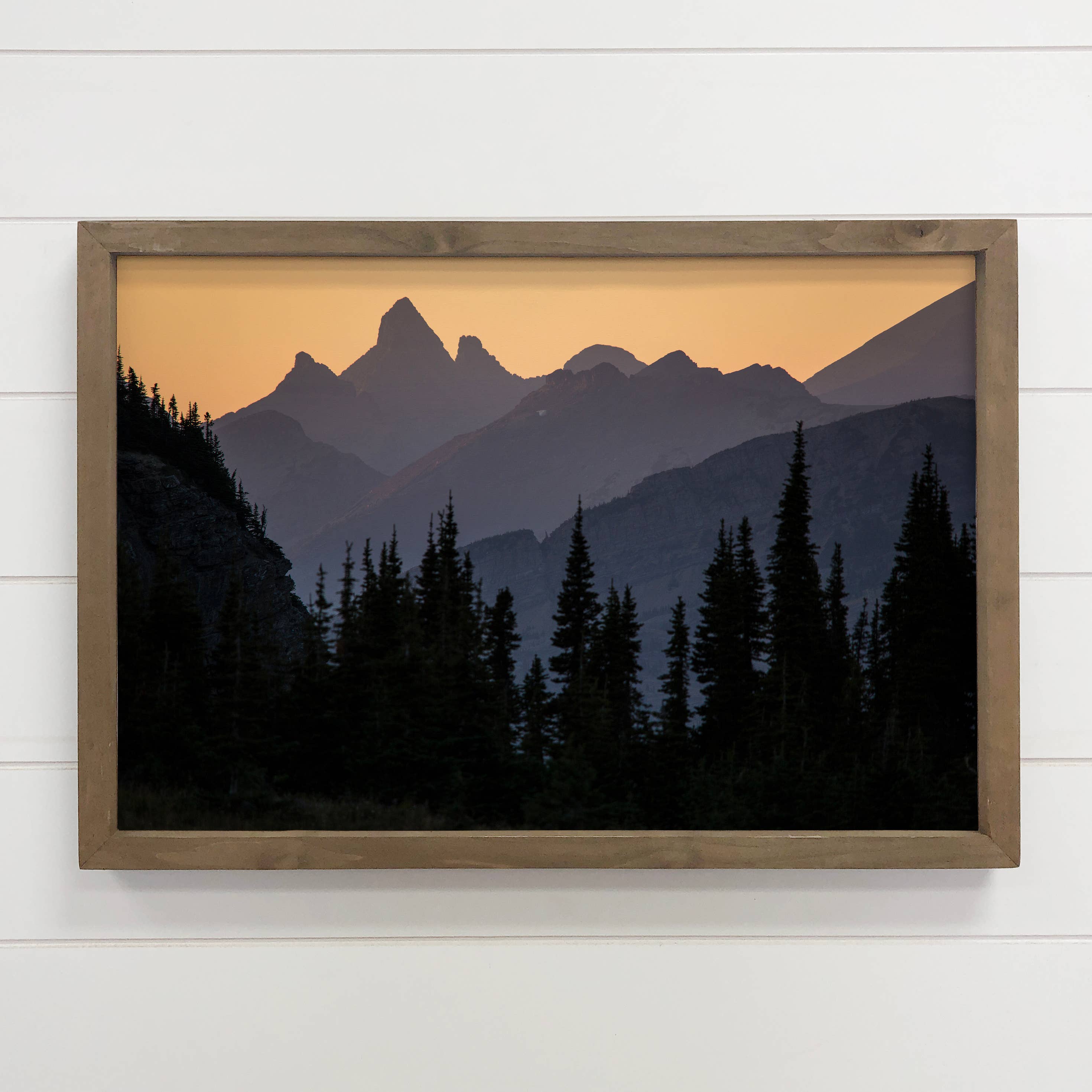 Stoney Indian Peaks Montana - Cabin Wall Art - Framed Nature