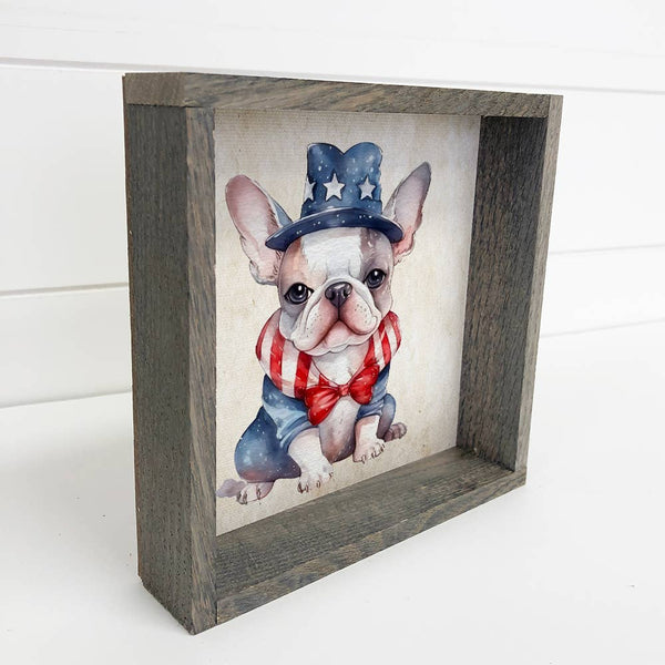 French Bulldog 4th of July - Cute Puppy Art - 4th of July