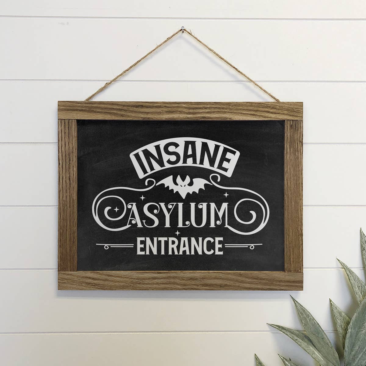 Insane Asylum Entrance Sign for Halloween - Home Decor Art