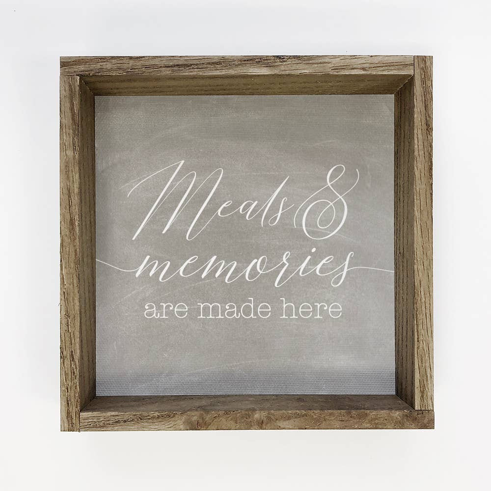 Meals and Memories are Made Here Small Canvas Gift