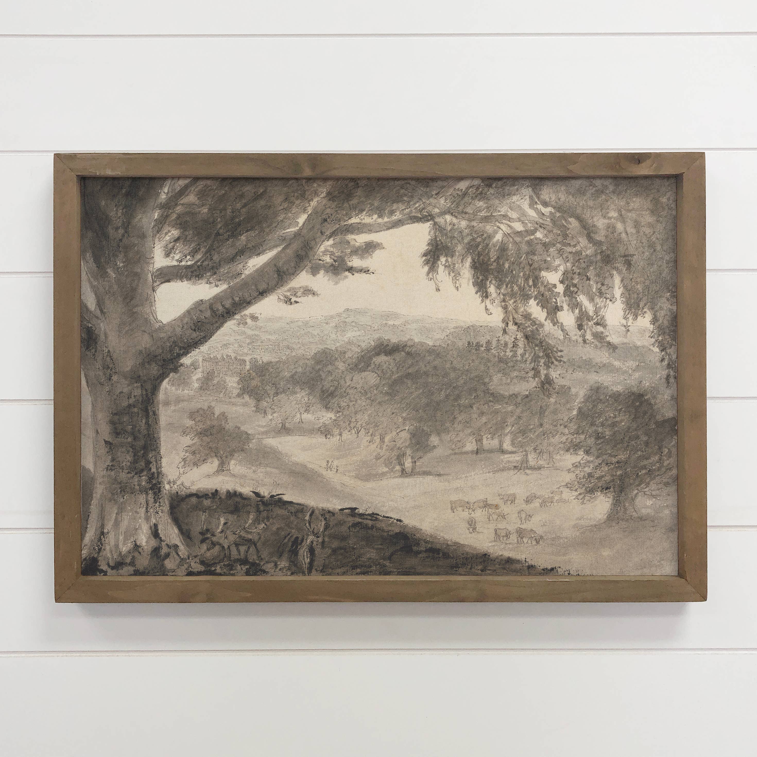 Overhanging Tree - Landscape Canvas Art - Wood Framed Art