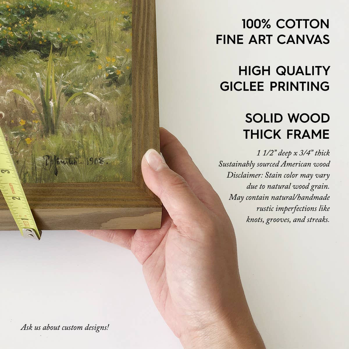 Farmgirl By the River - Farmhouse Canvas Art - Wood Framed