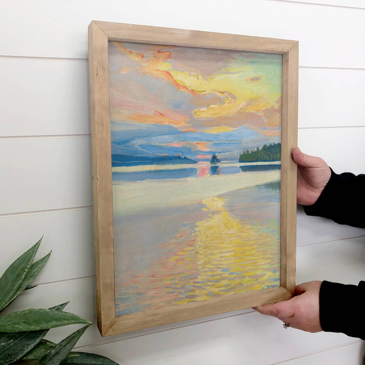 Sunset on the Lake - Lake House Wall Decor - Framed Nature